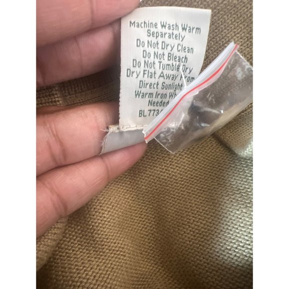 SCANDIA WOODS CAMEL BROWN COLLARED MENS CARDIGAN SWEATSHIRT SMALL - Picture 5 of 6